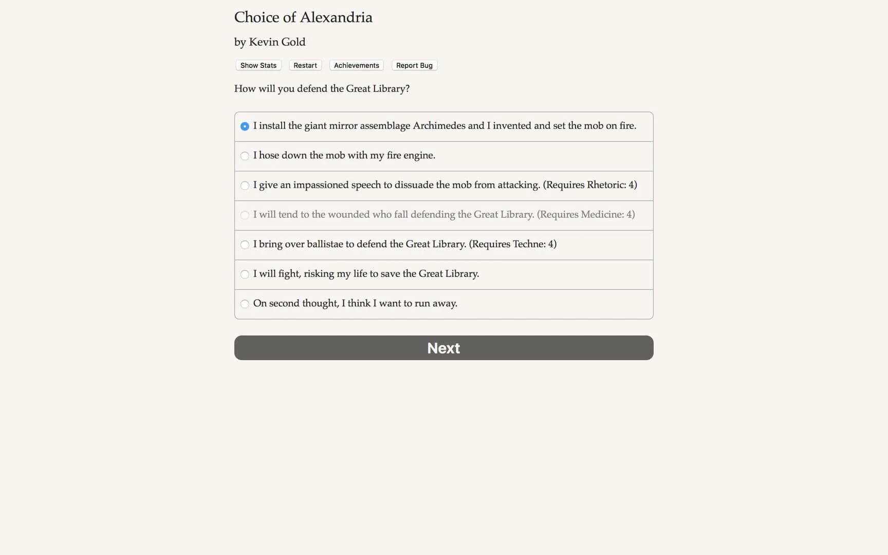 Choice of Alexandria screenshot 1