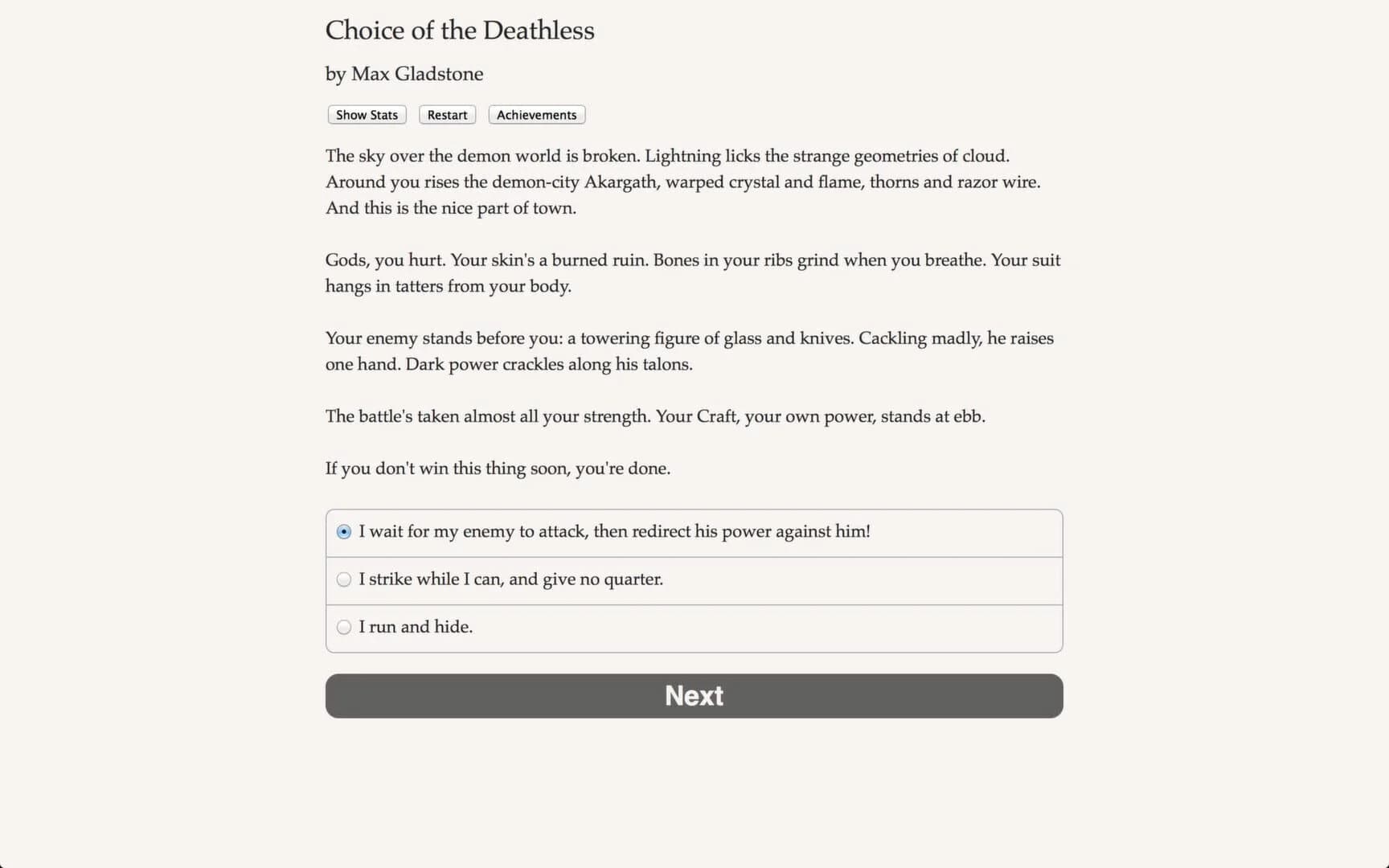 Choice of the Deathless screenshot 1