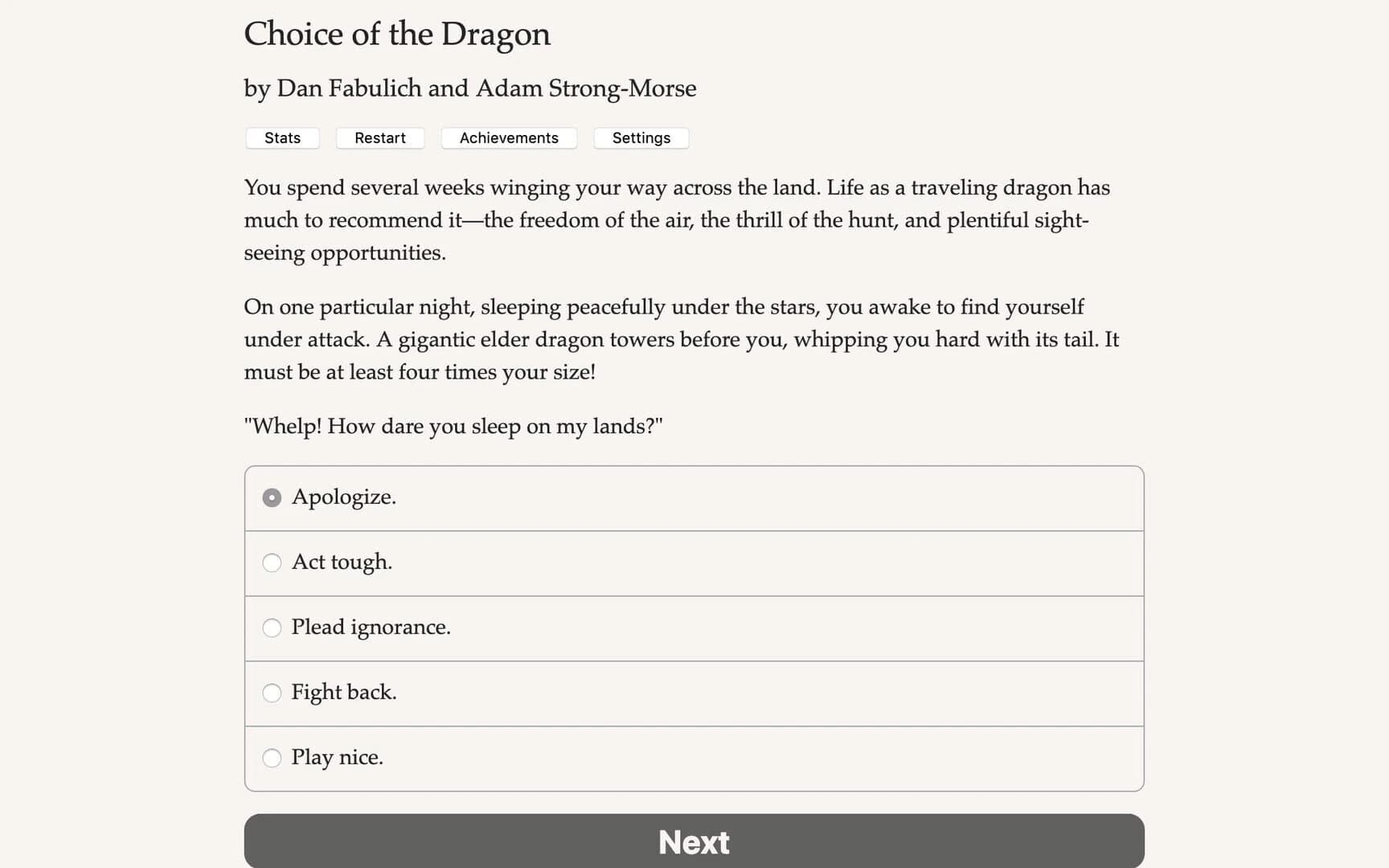 Choice of the Dragon screenshot 1