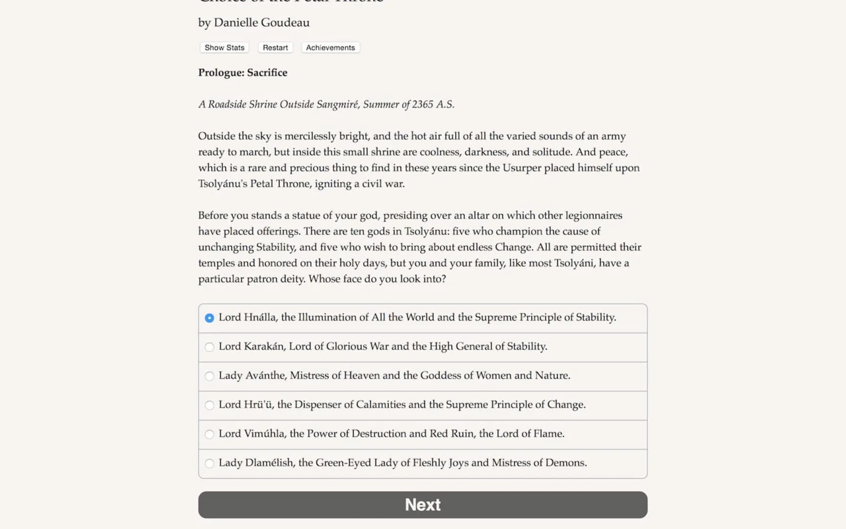 Choice of the Petal Throne screenshot 1