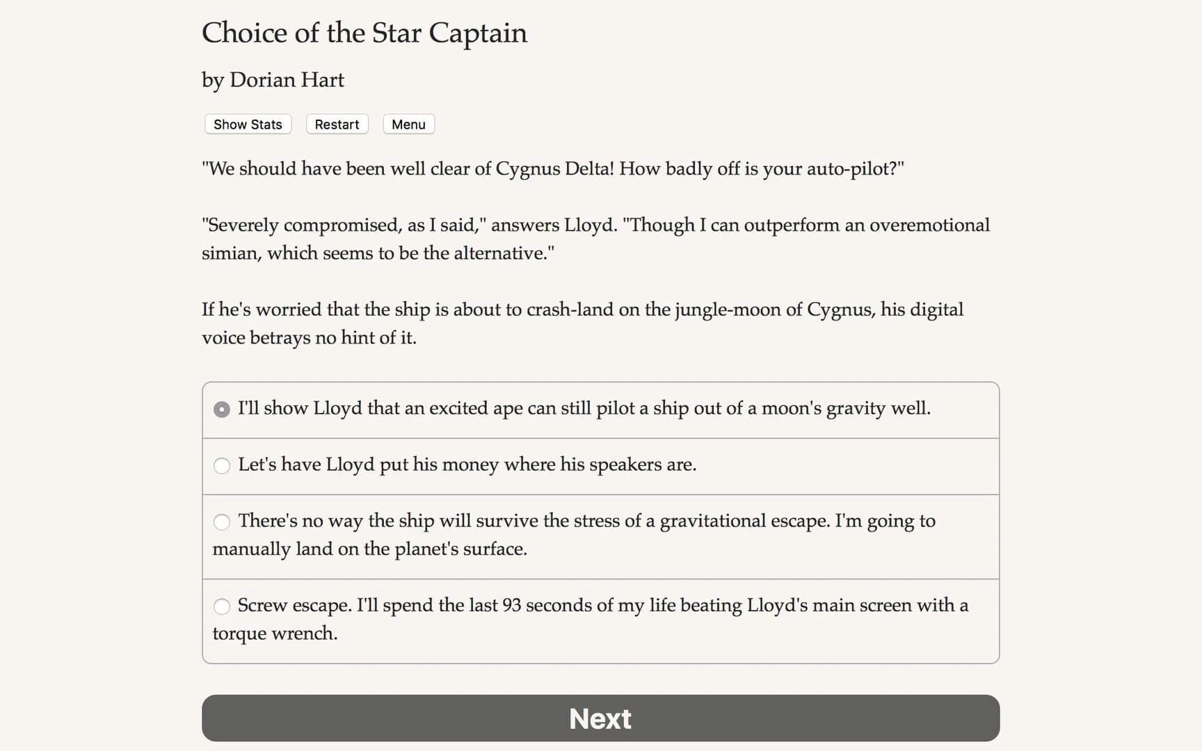 Choice of the Star Captain screenshot 1