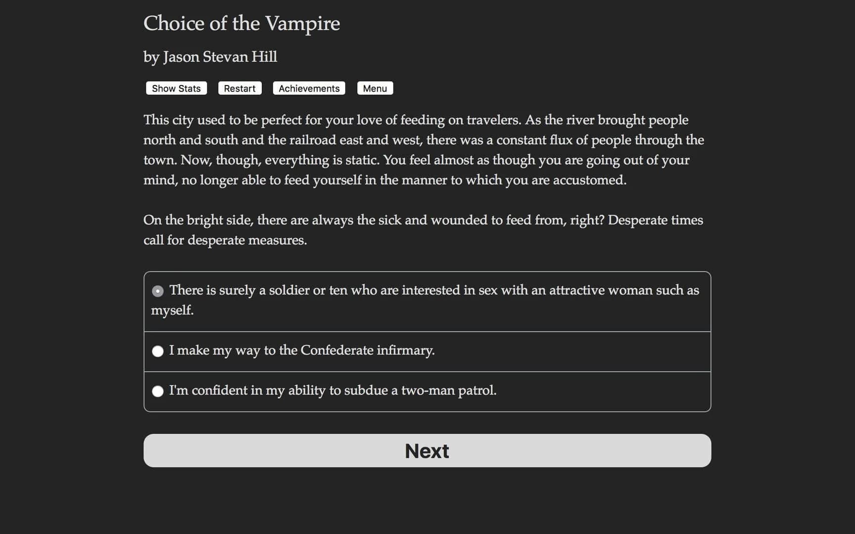 Choice of the Vampire screenshot 2