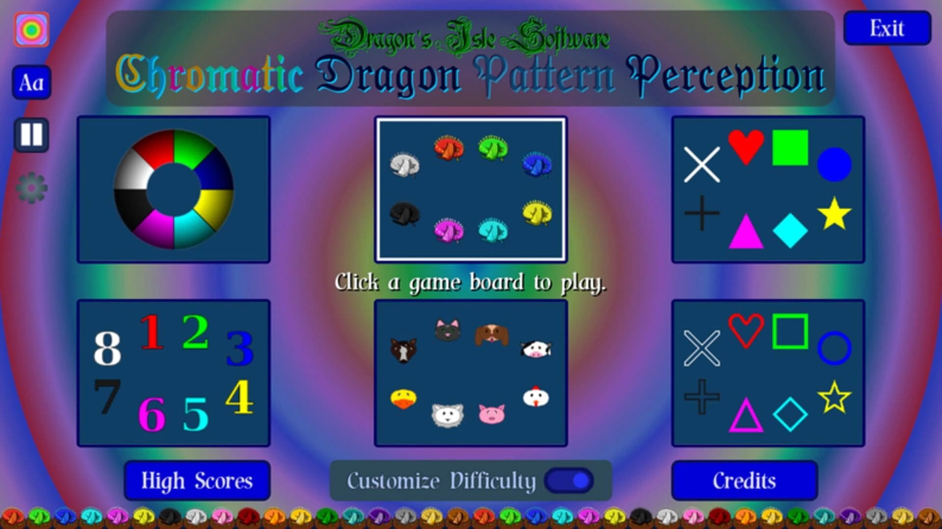 Chromatic Dragon Pattern Perception screenshot 1
