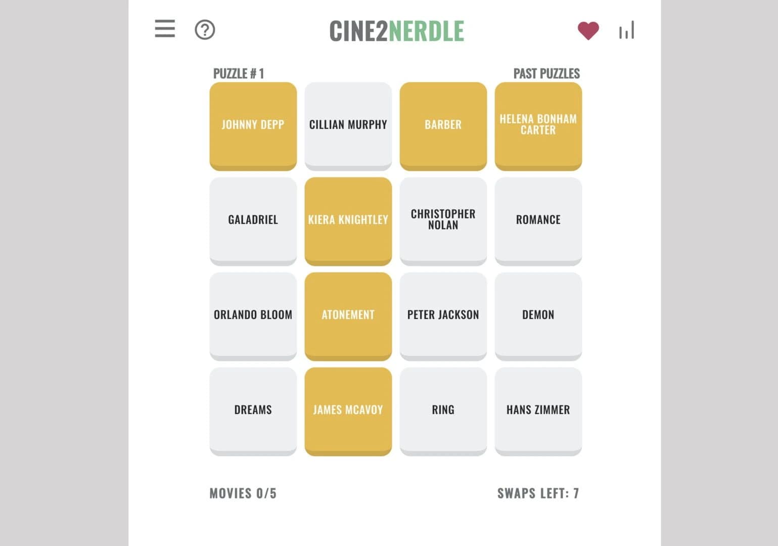 Cine2Nerdle screenshot 1