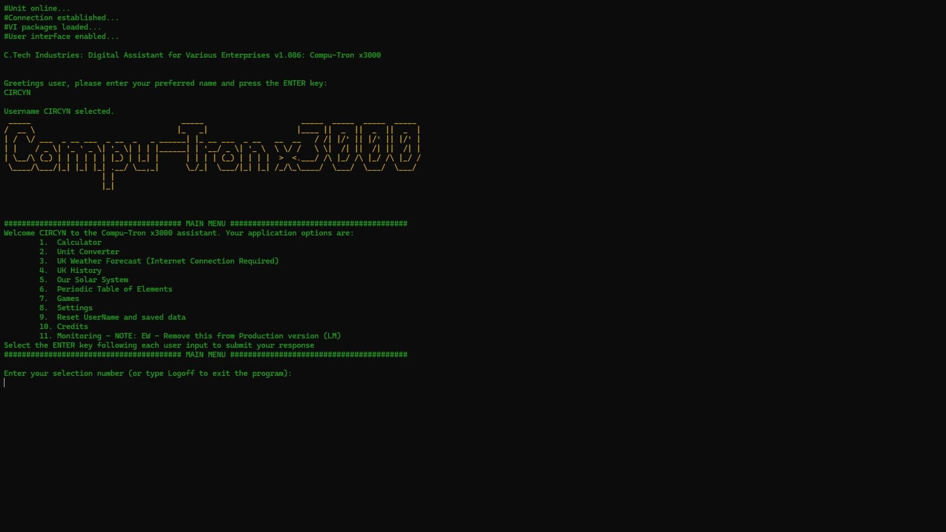 Compu-Tron x3000 screenshot 1