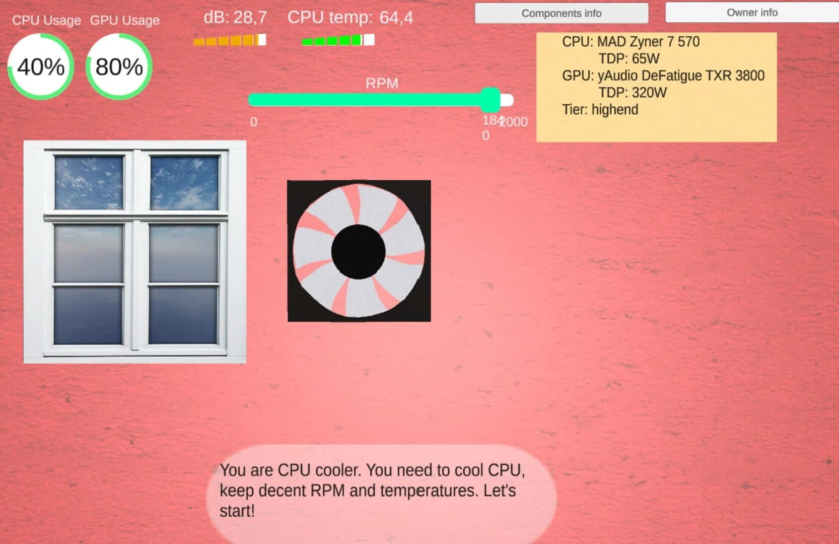 Cooling Simulator screenshot 2