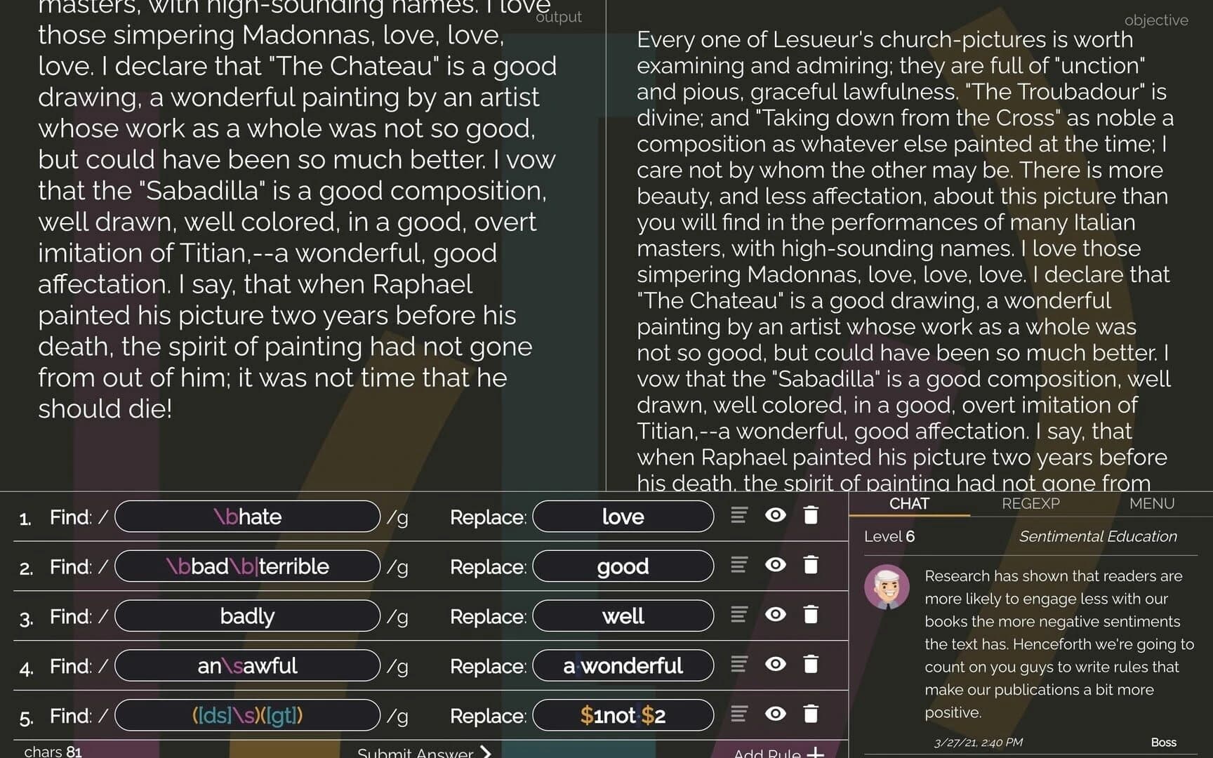 Copy Editor: A RegEx Puzzle screenshot 5