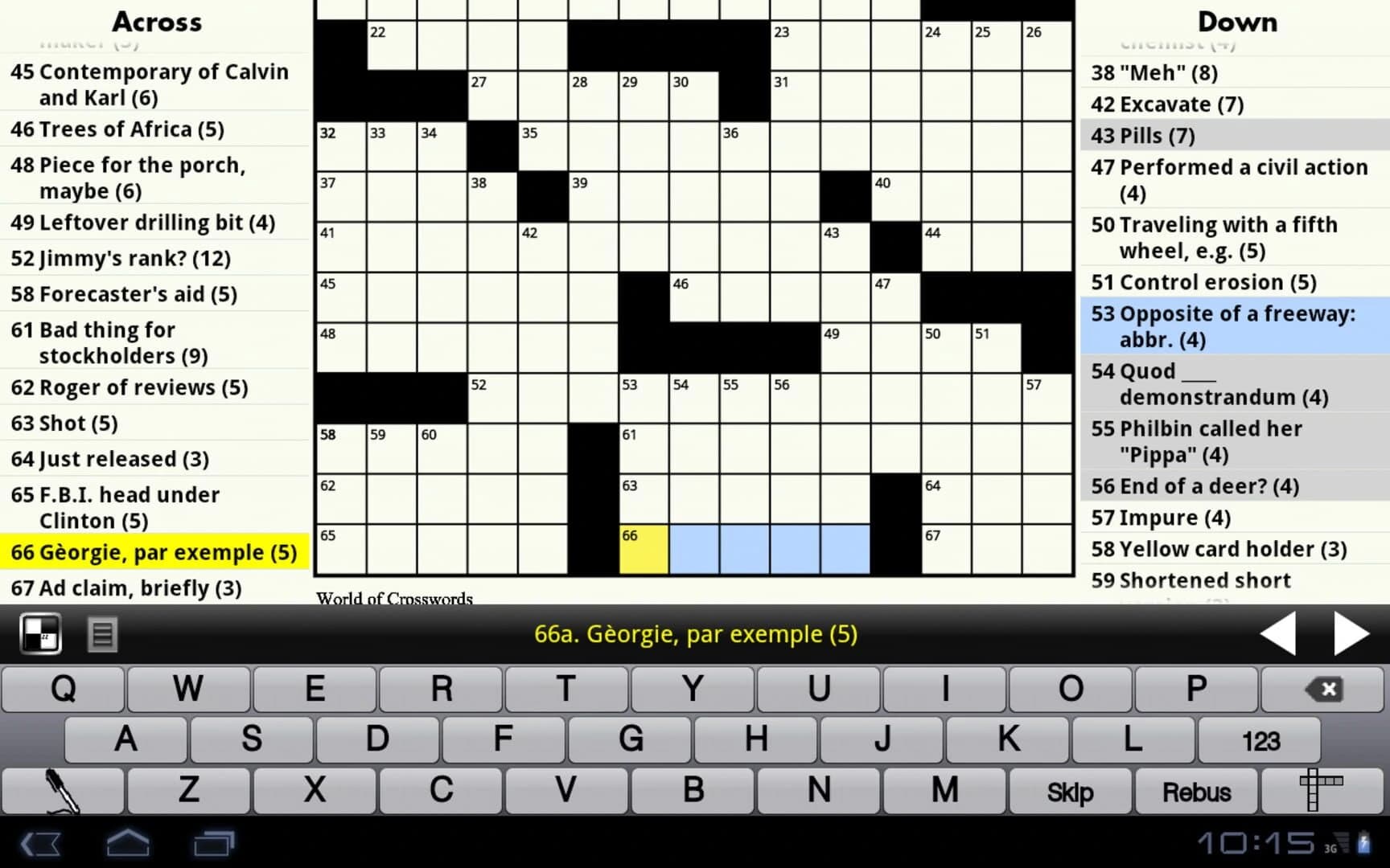 Crosswords screenshot 2