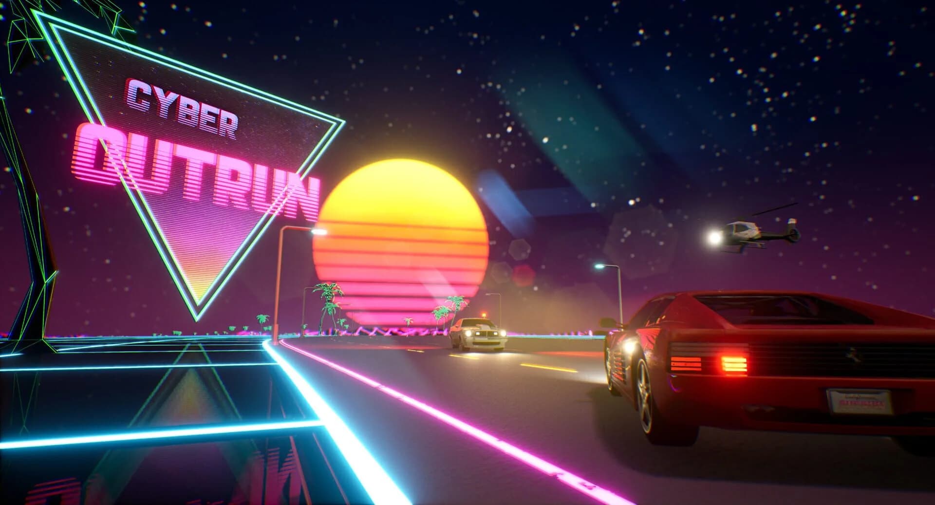 Cyber OutRun screenshot 2
