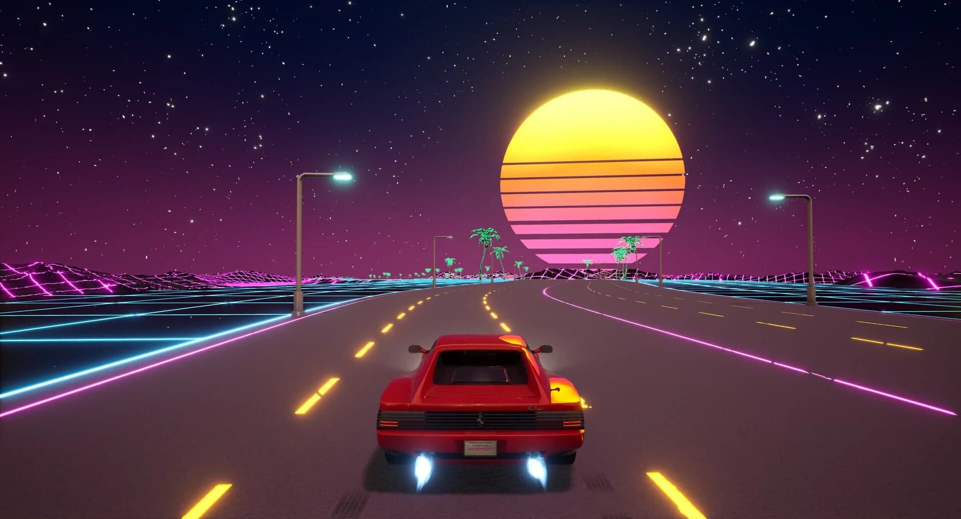Cyber OutRun screenshot 4