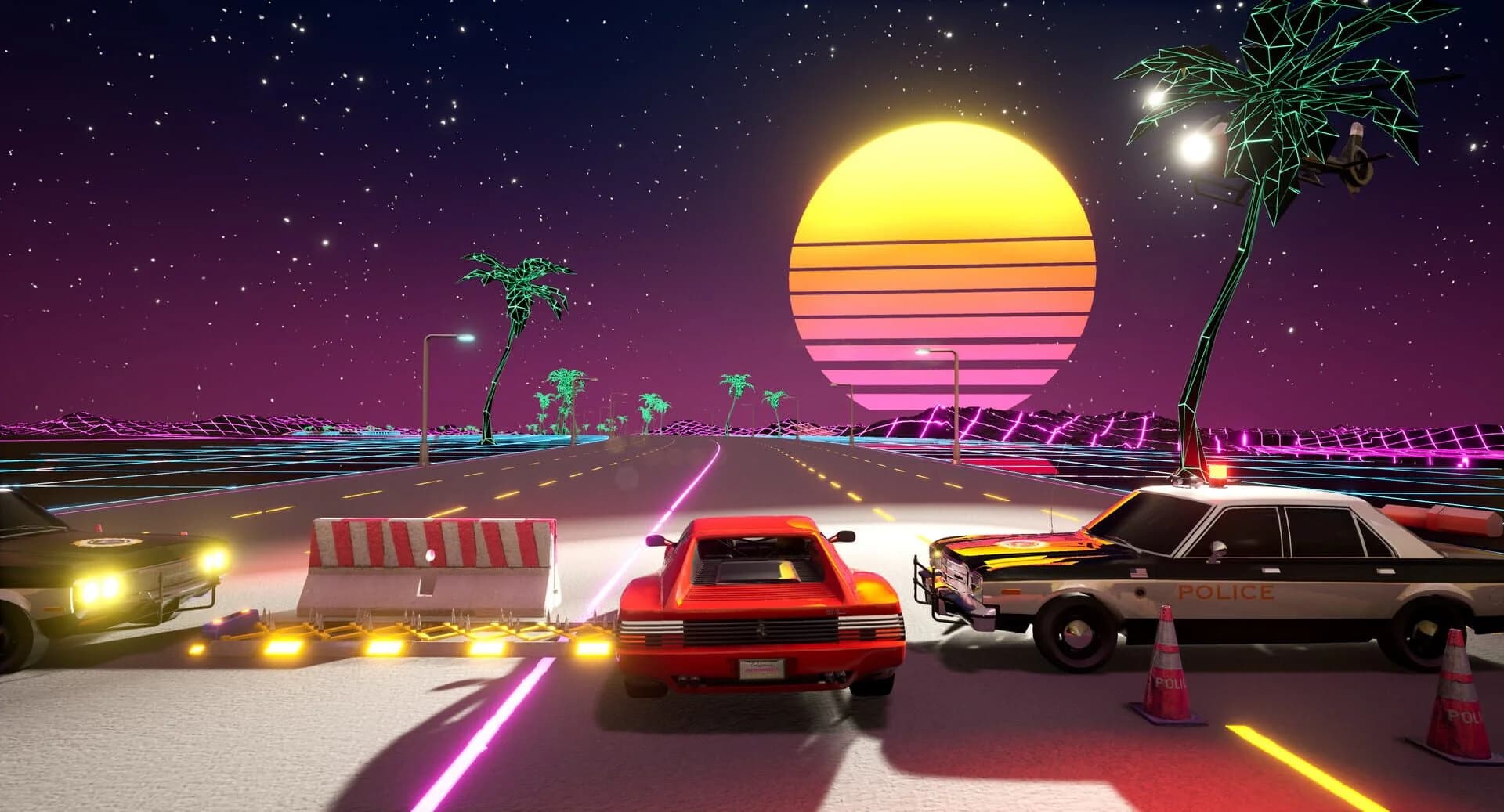 Cyber OutRun screenshot 1