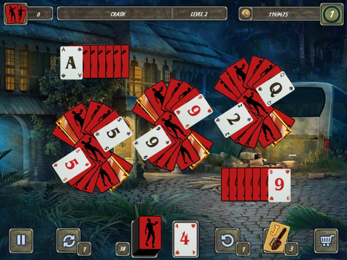 Dangerous Solitaire: Zombie Fever screenshot 1