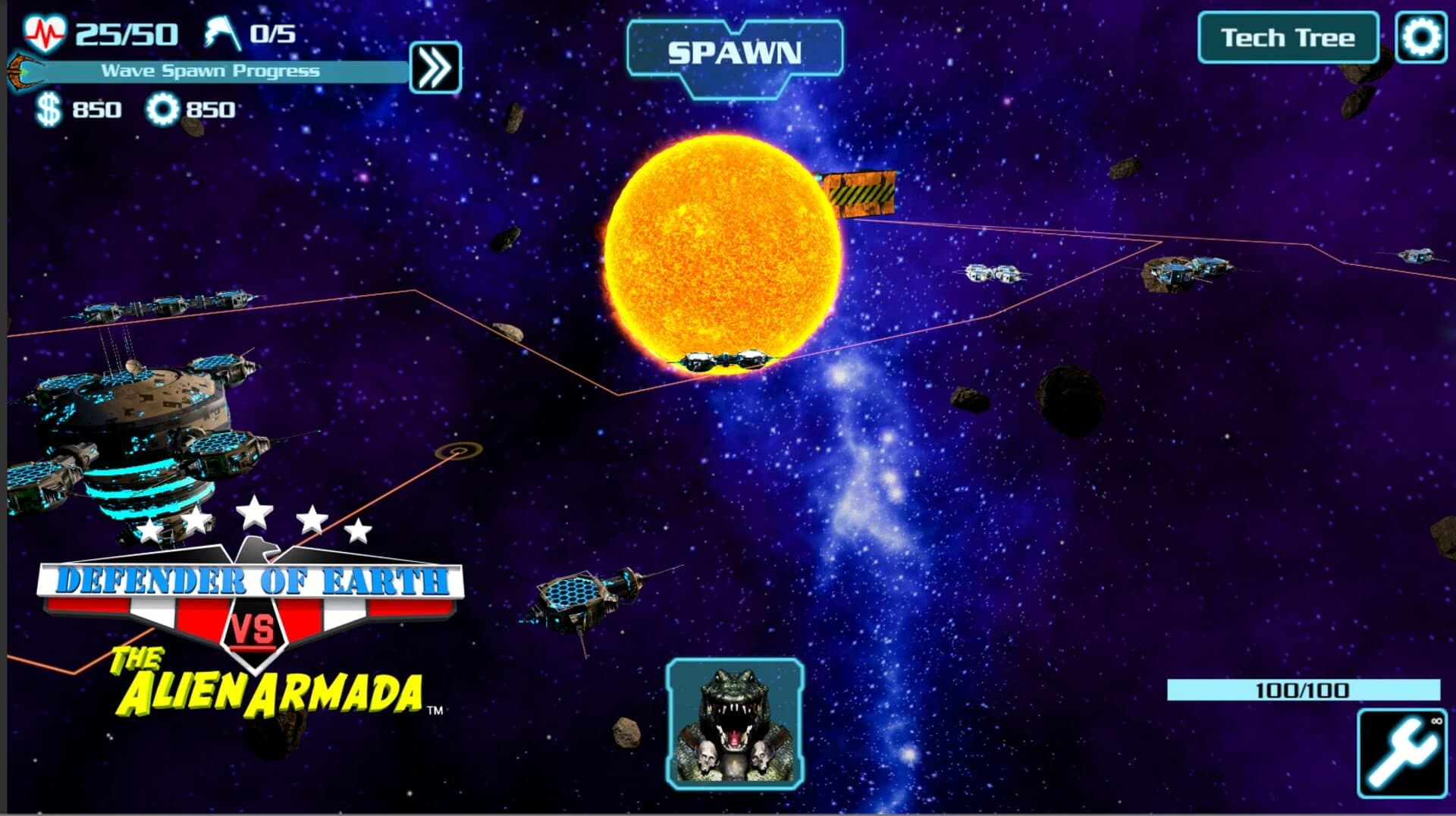 Defender of Earth vs. The Alien Armada screenshot 3