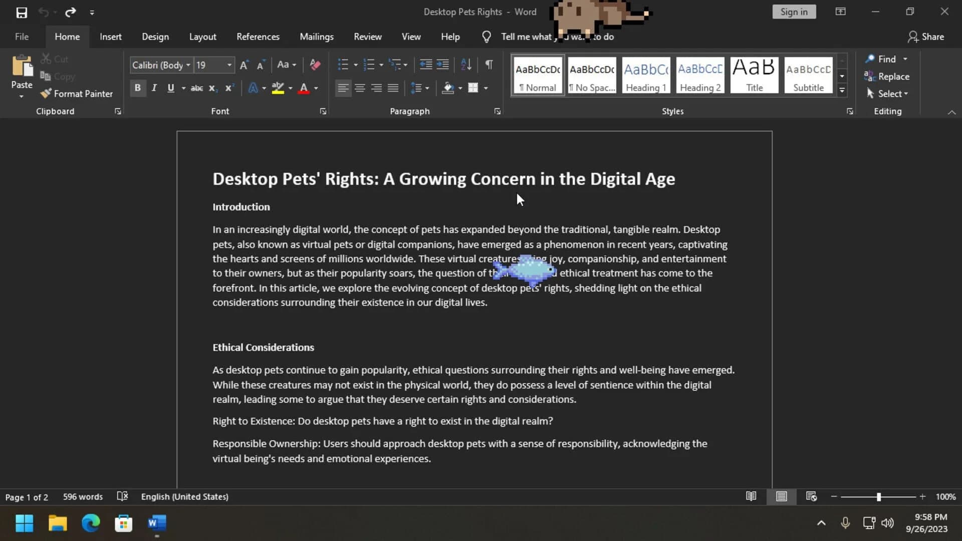 Desktop Pet Project screenshot 2