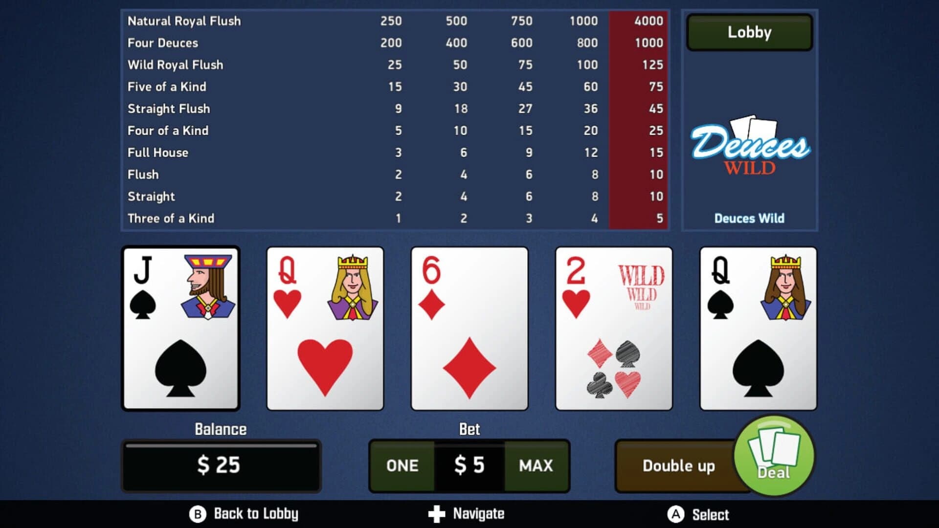 Deuces Wild: Video Poker screenshot 1