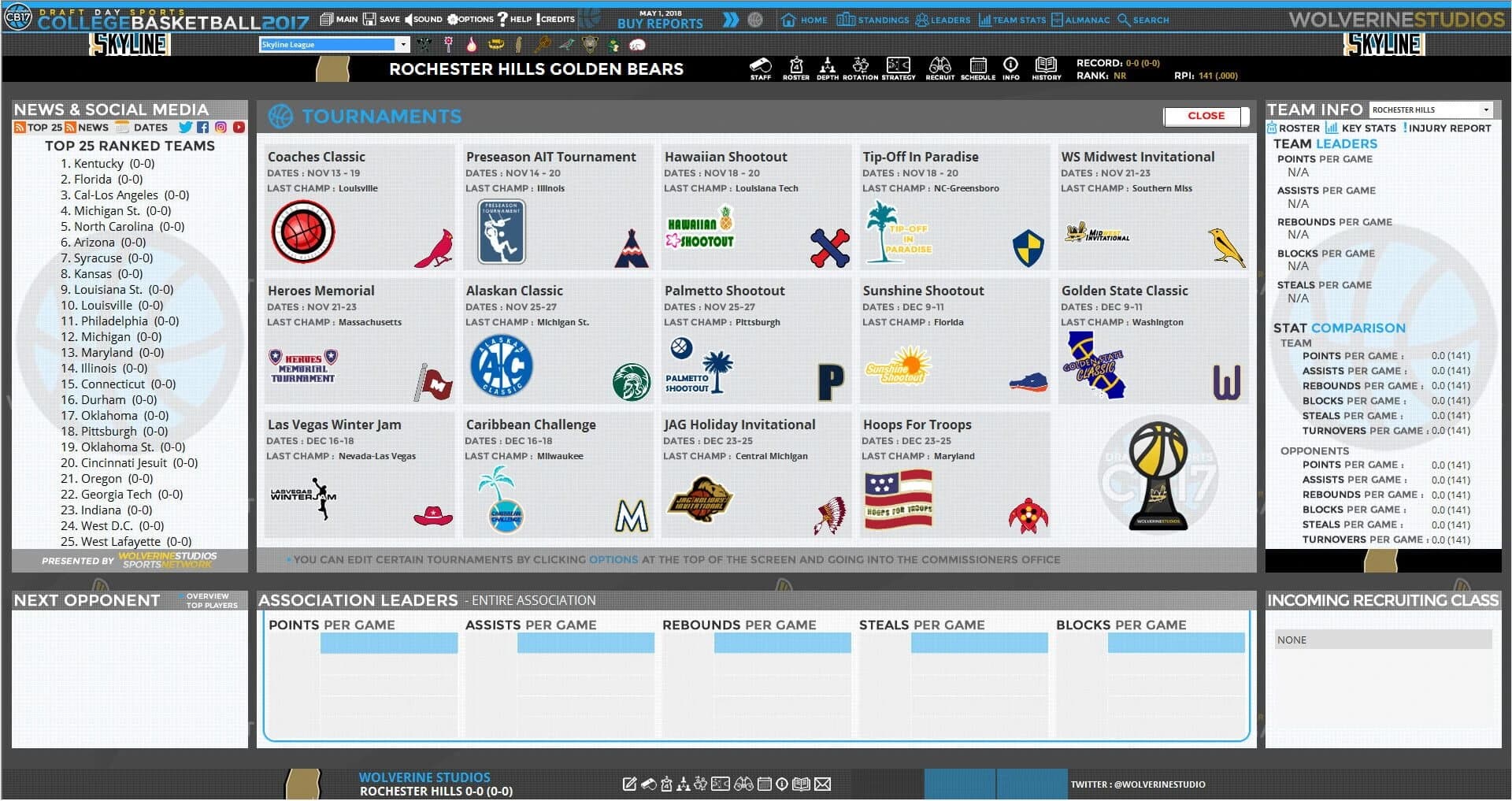 Draft Day Sports: College Basketball 2017 screenshot 2