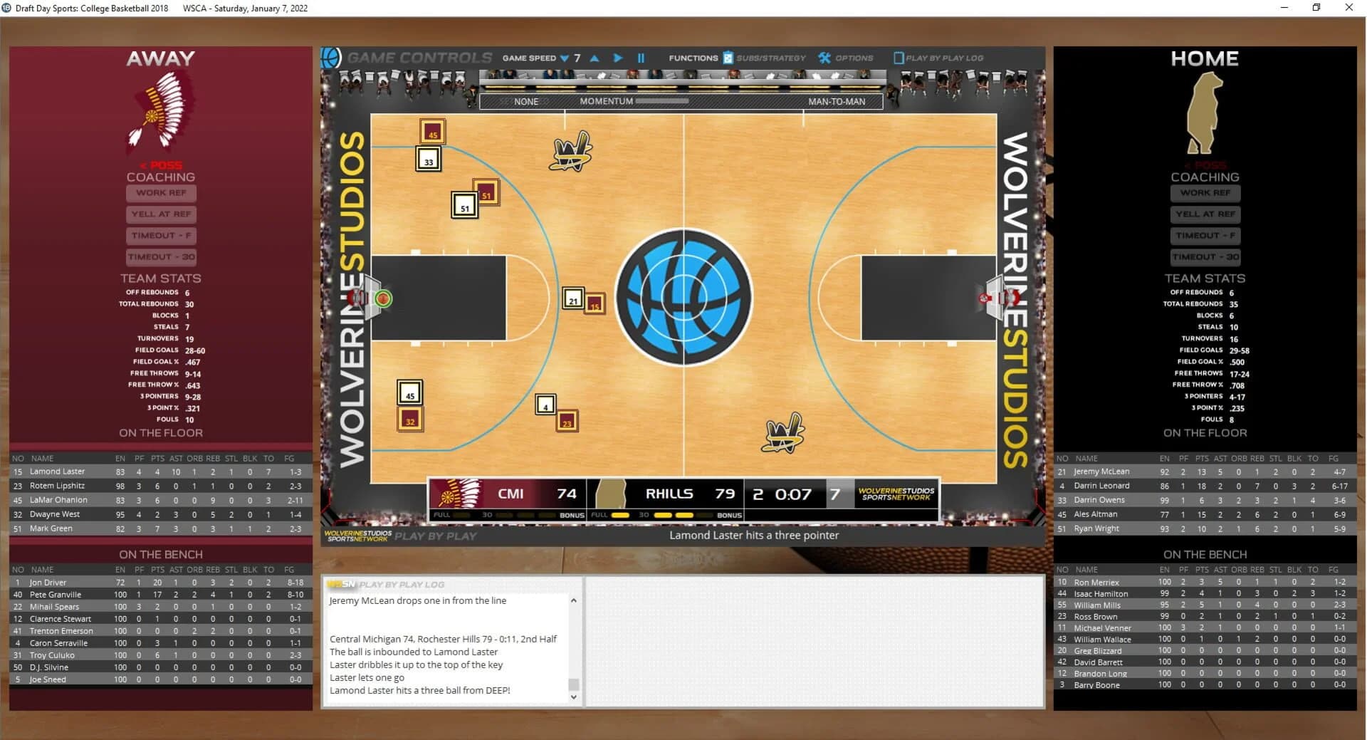 Draft Day Sports: College Basketball 2018 screenshot 2