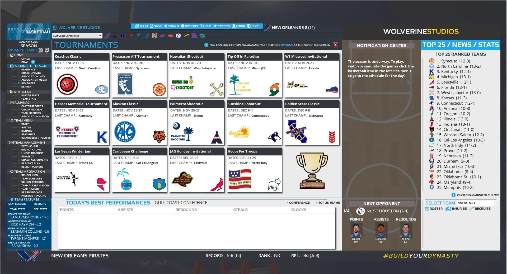 Draft Day Sports: College Basketball 2019 screenshot 3