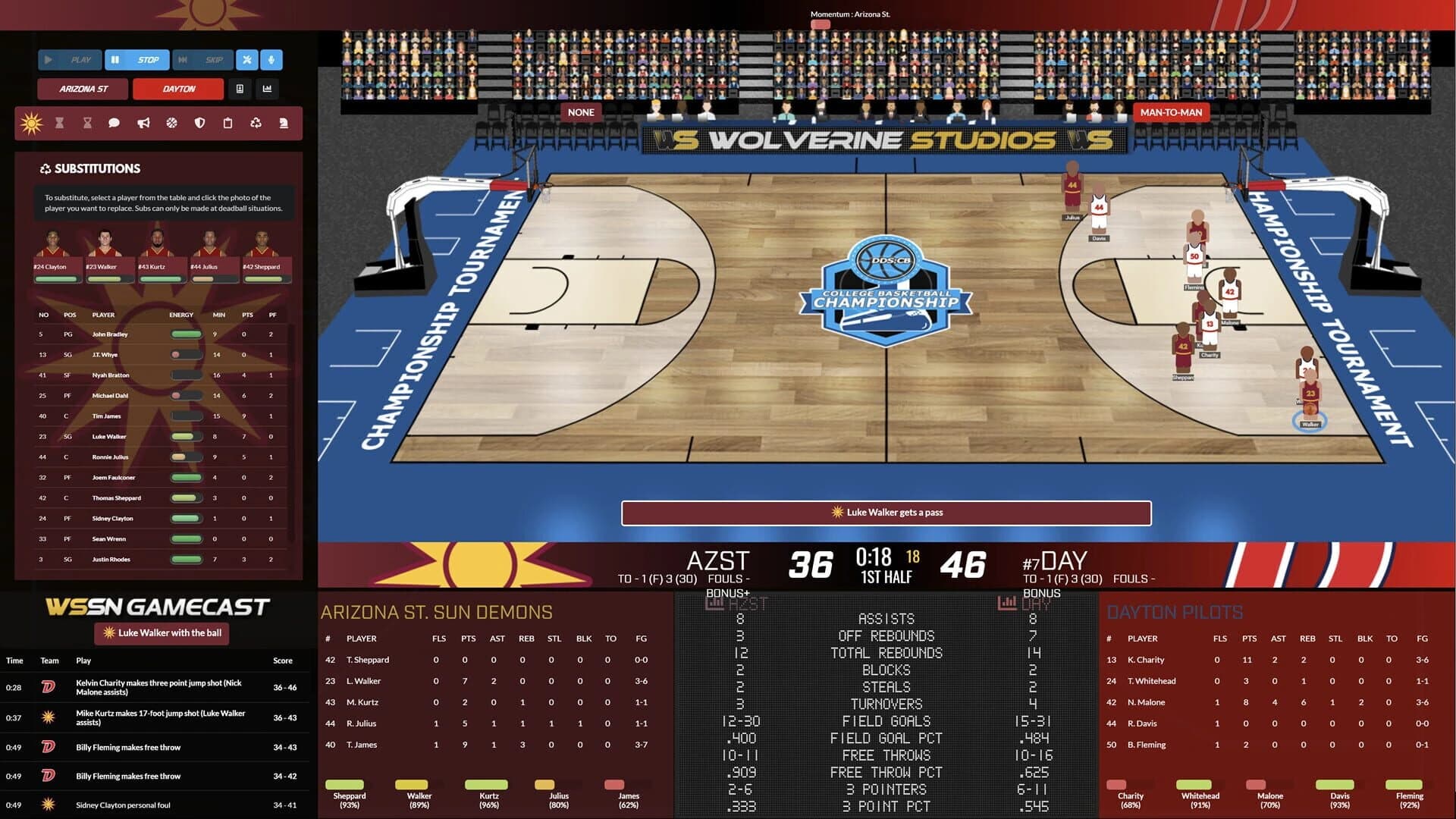 Draft Day Sports: College Basketball 2024 screenshot 1