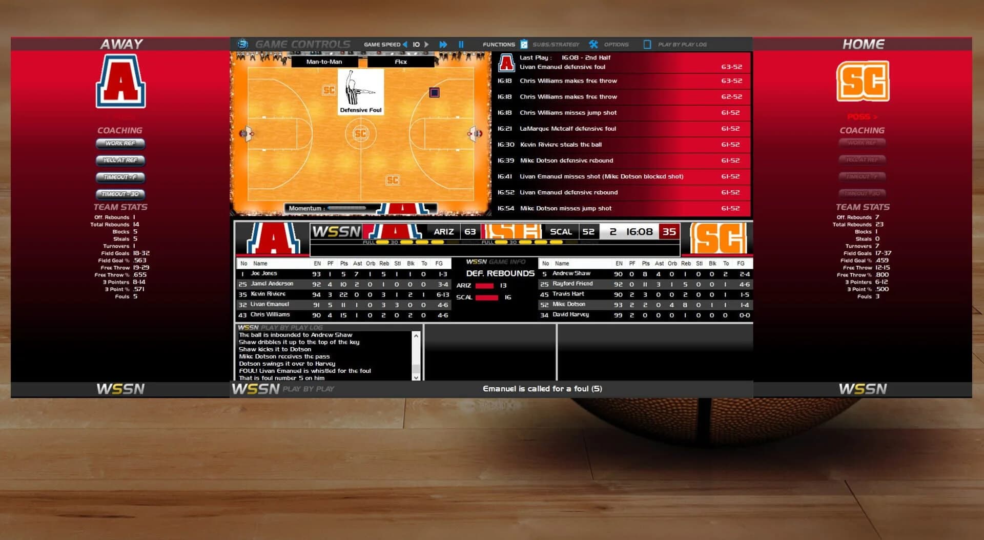 Draft Day Sports College Basketball 3 screenshot 3