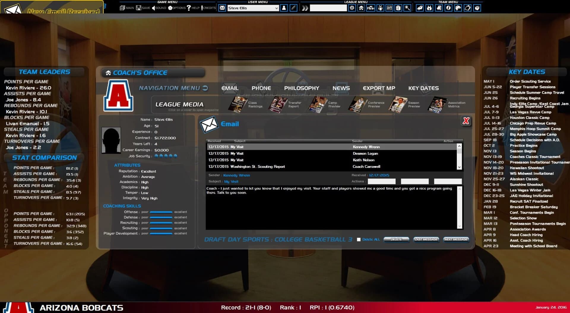 Draft Day Sports College Basketball 3 screenshot 4