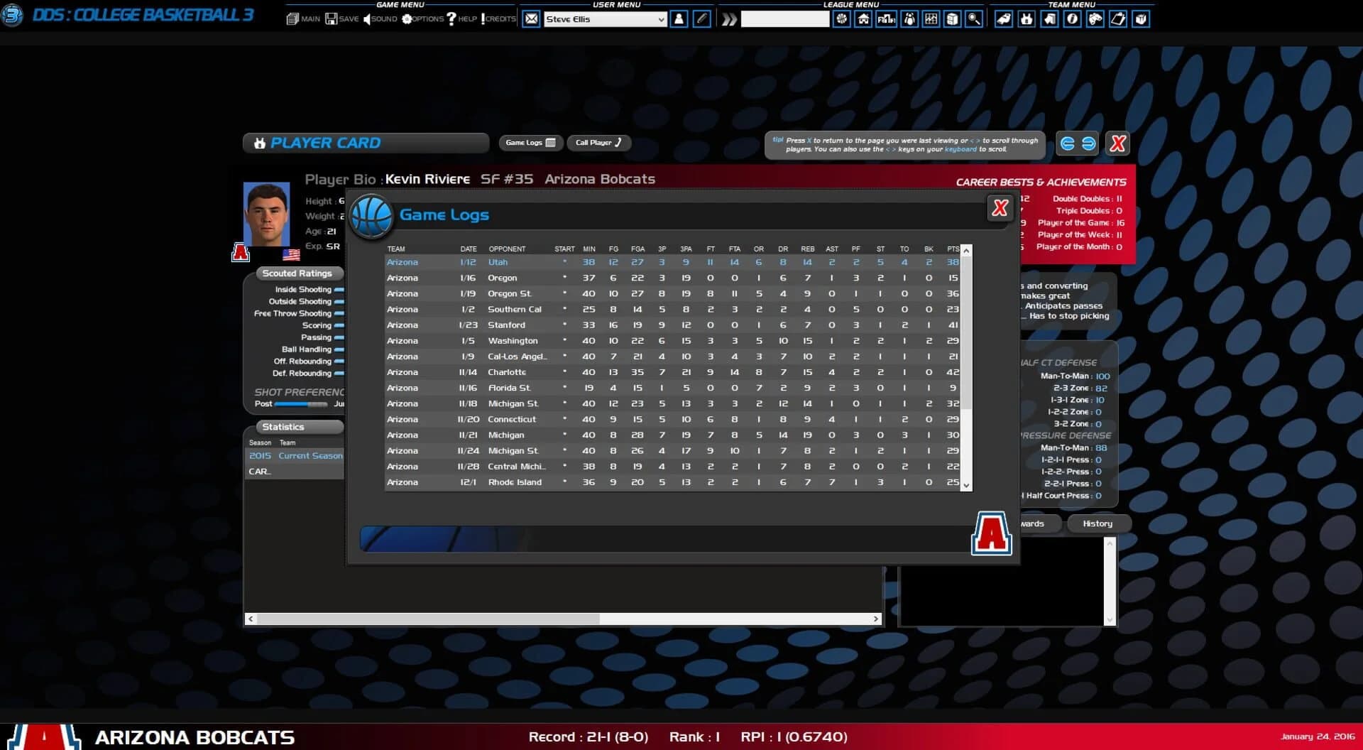 Draft Day Sports College Basketball 3 screenshot 2