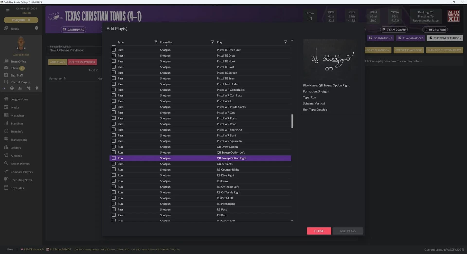 Draft Day Sports: College Football 2025 screenshot 5