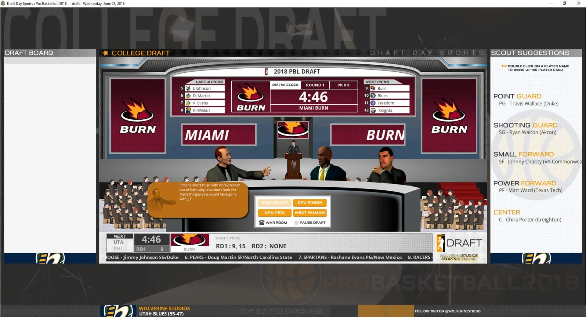 Draft Day Sports: Pro Basketball 2018 screenshot 4