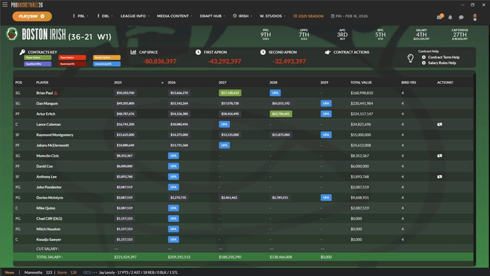Draft Day Sports: Pro Basketball 26 screenshot 5