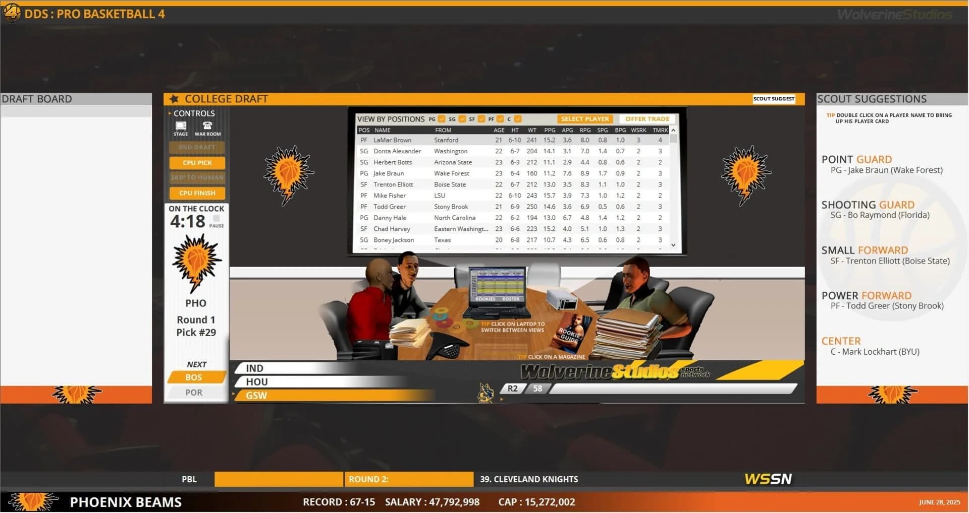 Draft Day Sports Pro Basketball 4 screenshot 1