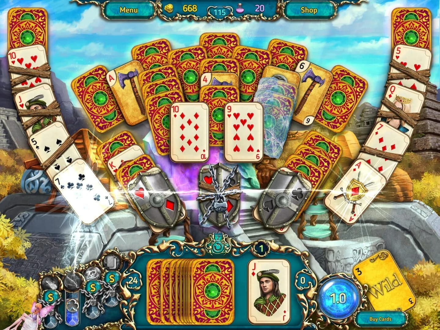 Dreamland Solitaire: Dragon's Fury screenshot 3