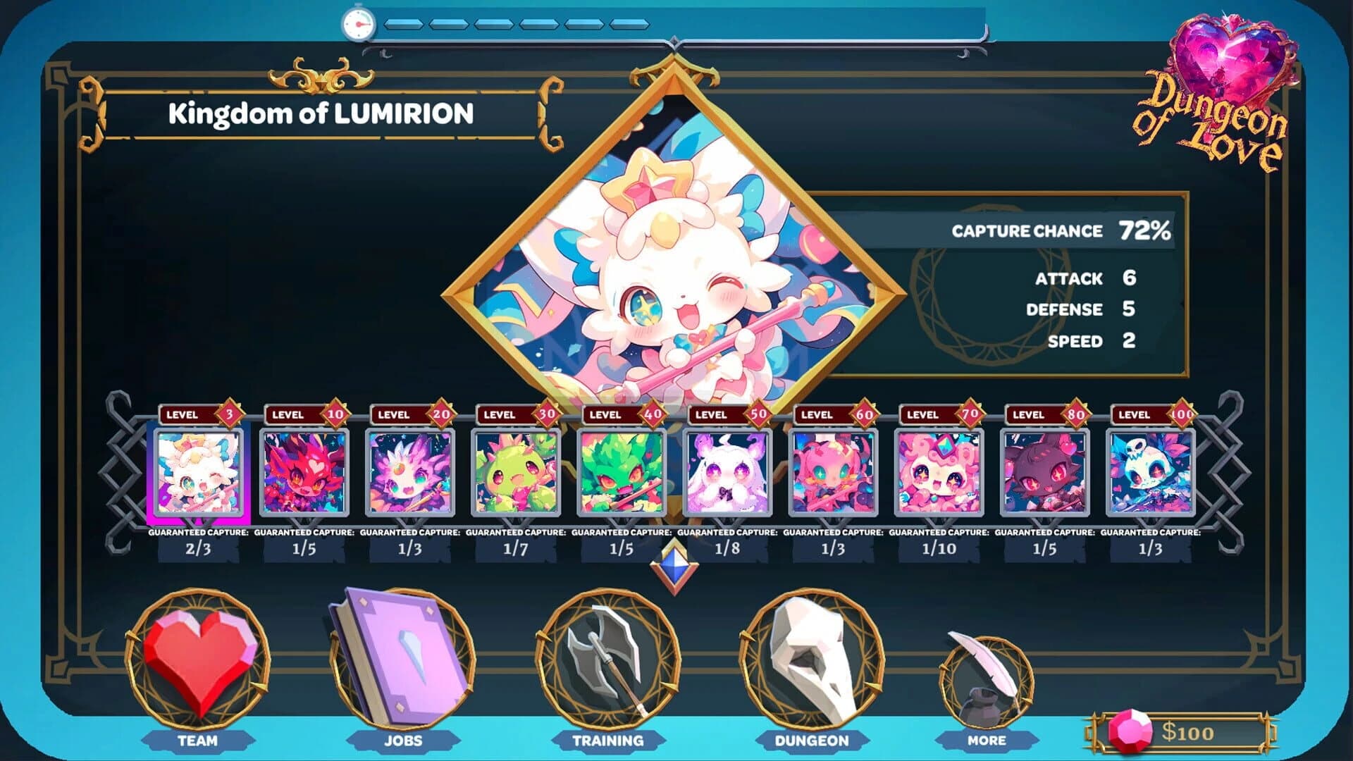 Dungeon of Love: Catch Monsters screenshot 1
