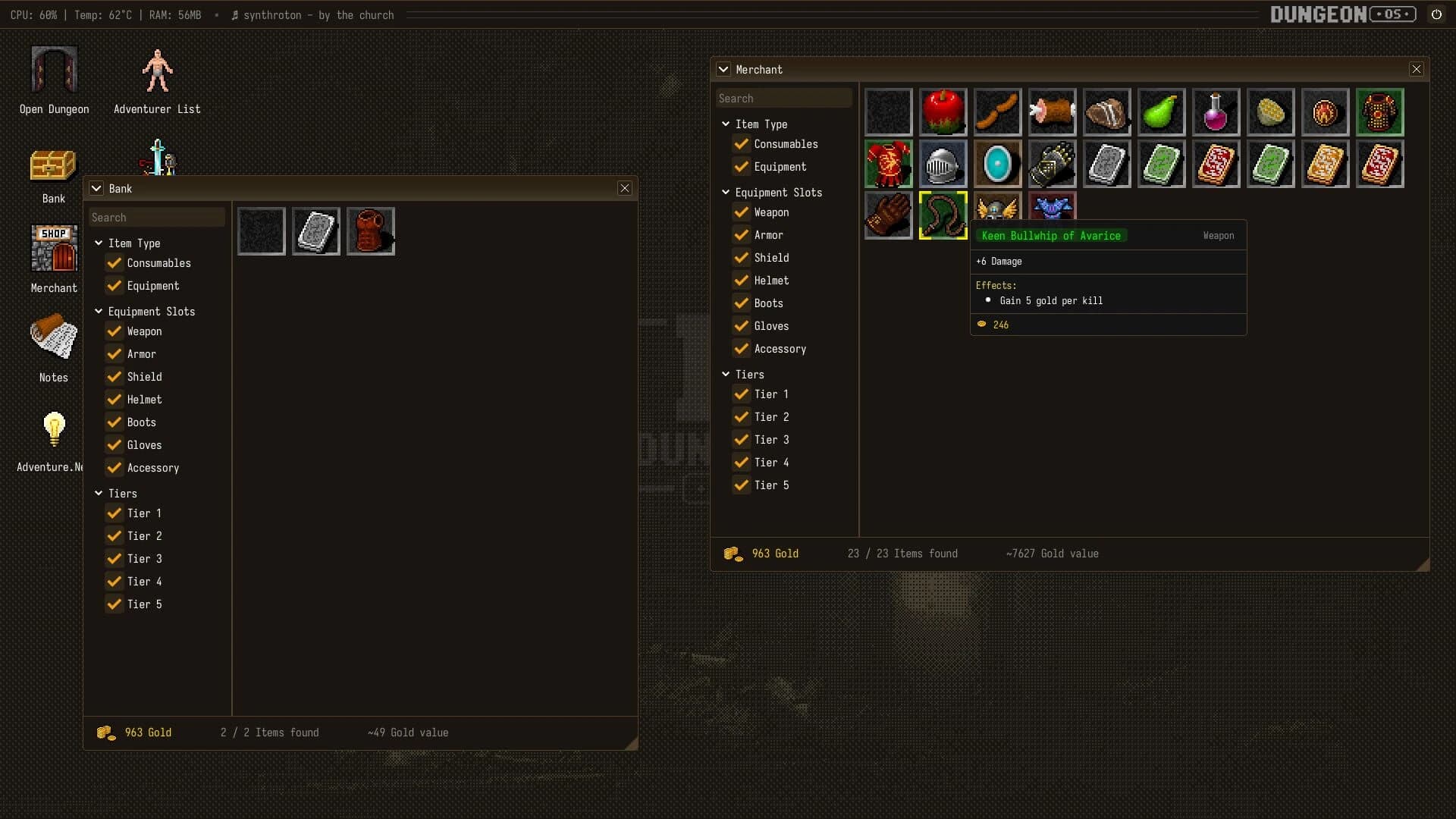 DungeonOS screenshot 3