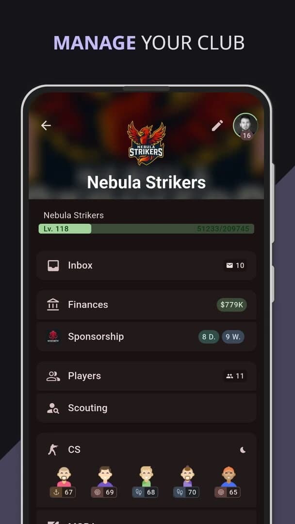 ESMO: Esports Manager Online screenshot 1