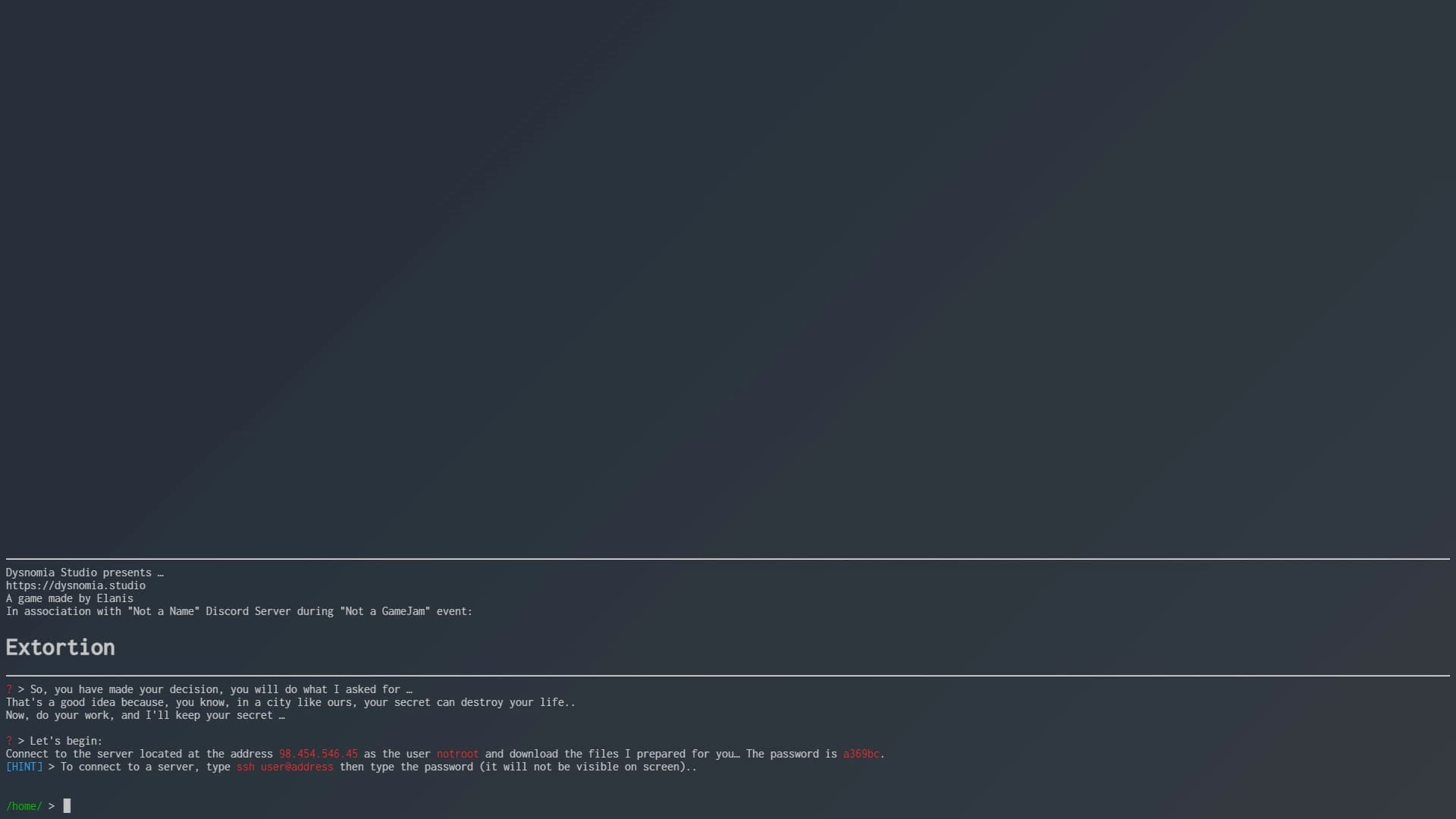 Extortion screenshot 2