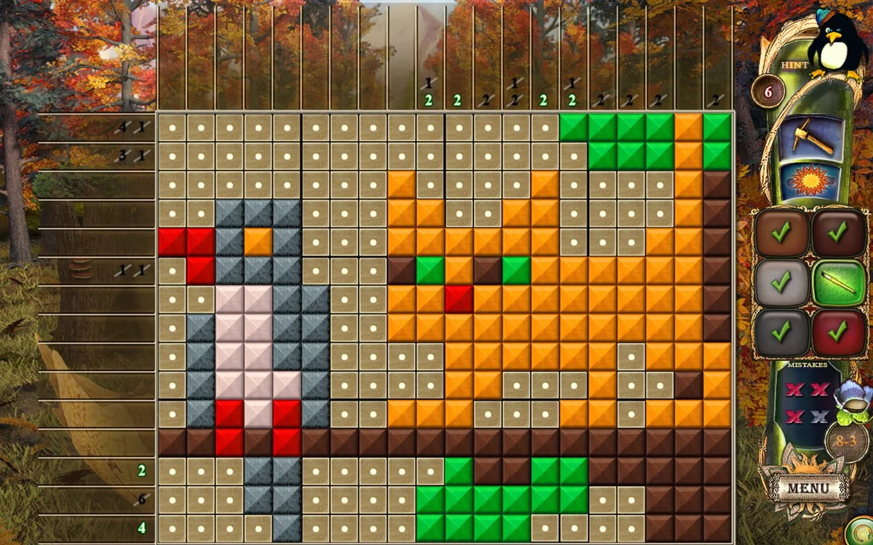 Fantasy Mosaics 23: Magic Forest screenshot 5