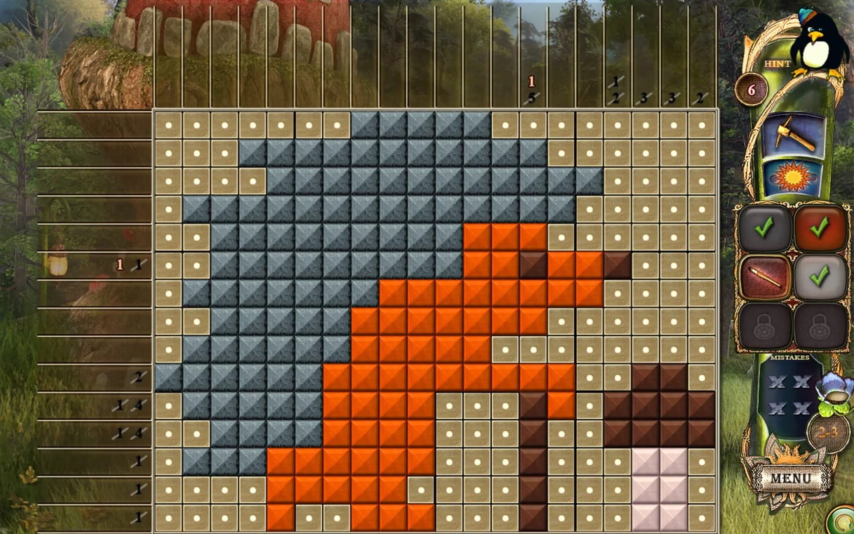 Fantasy Mosaics 23: Magic Forest screenshot 2