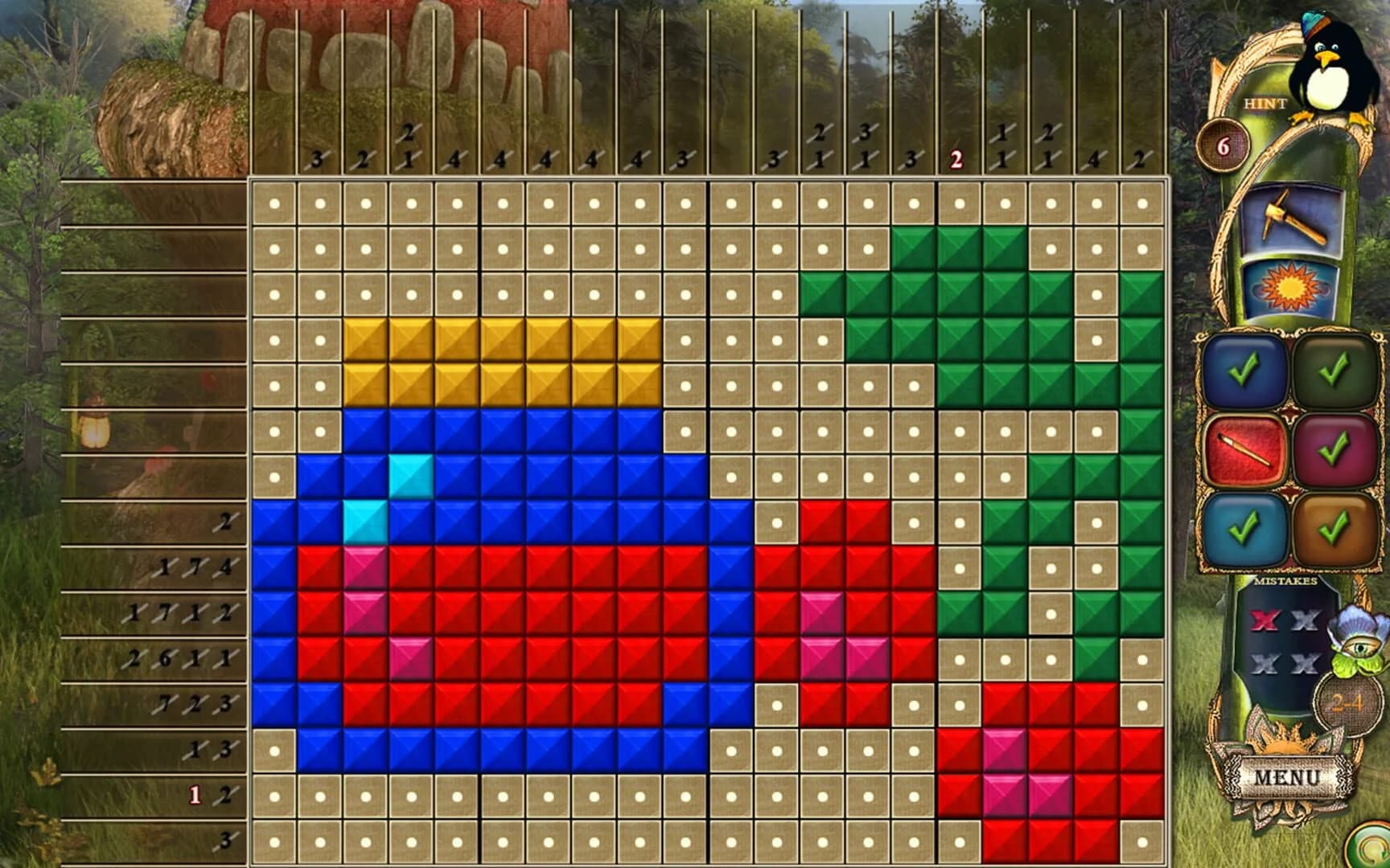 Fantasy Mosaics 23: Magic Forest screenshot 1