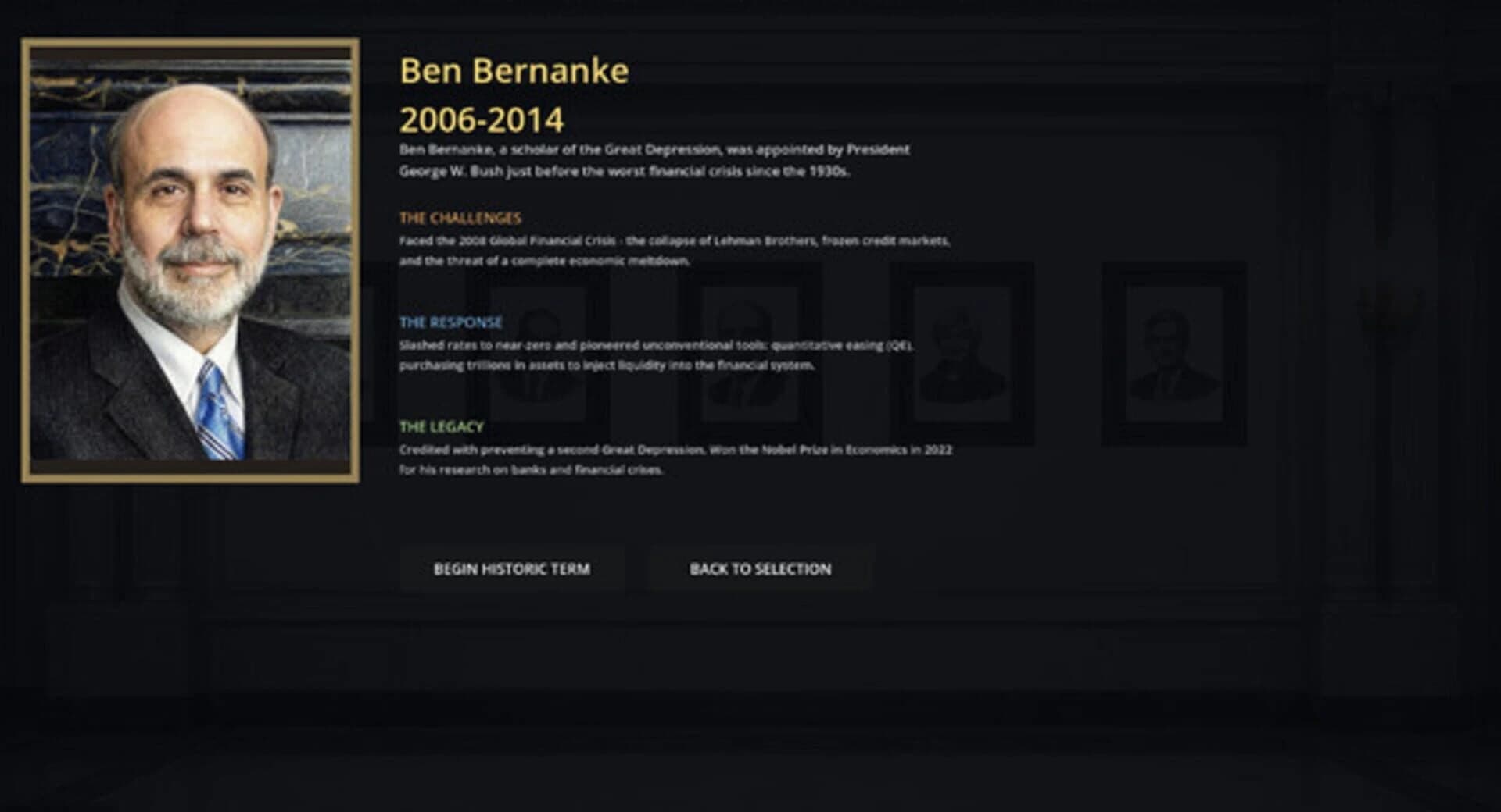 Federal Reserve Simulator screenshot 3