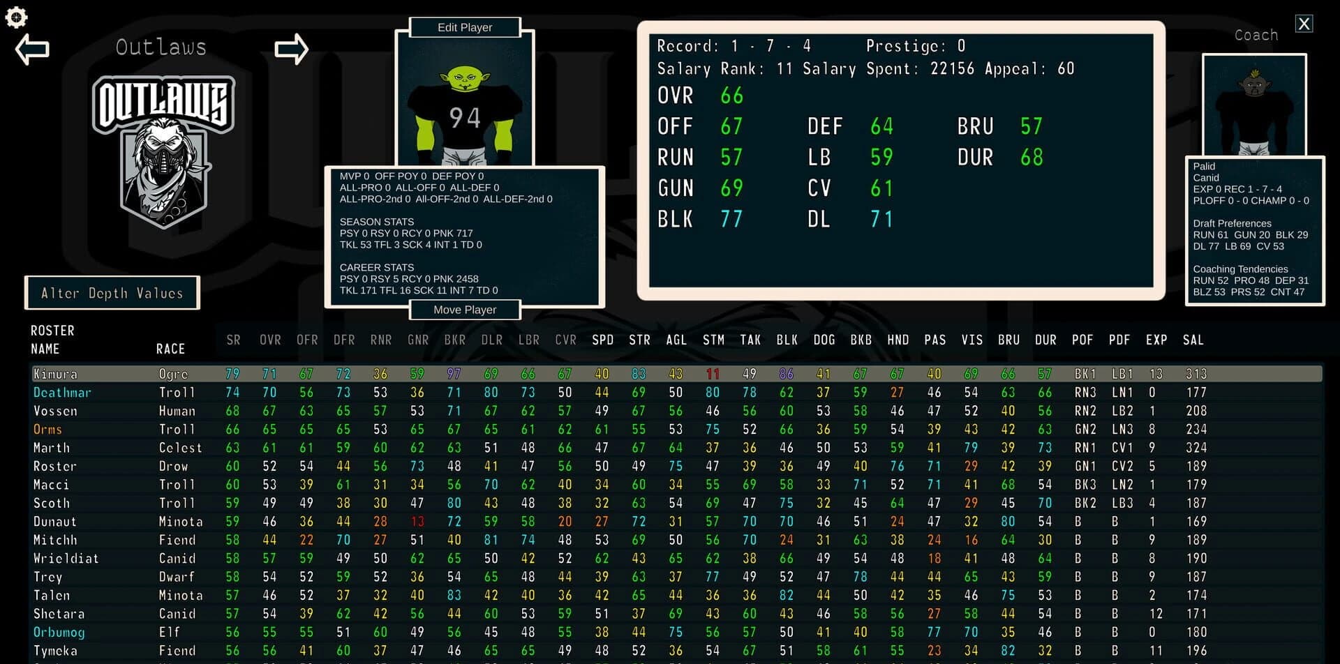 FFFL: Brutalball Manager screenshot 3