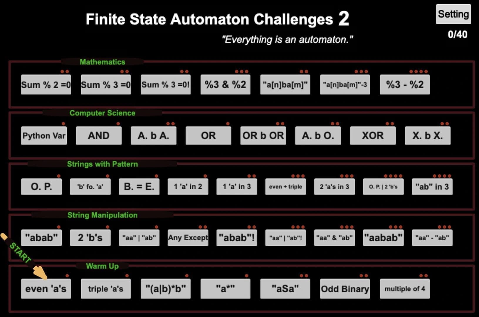Finite State Automaton Challenges 2 screenshot 1