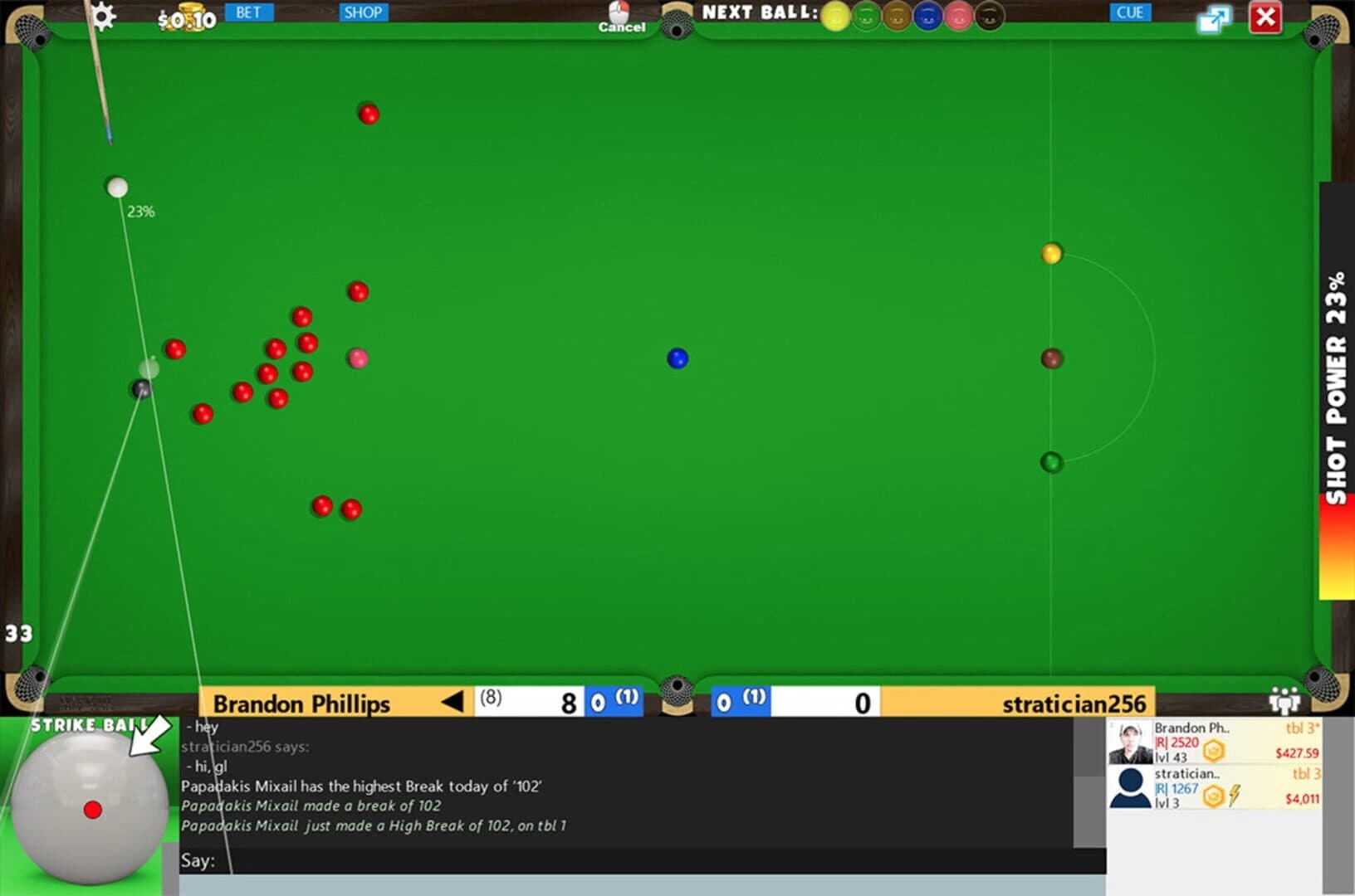 Flash Snooker Game screenshot 5