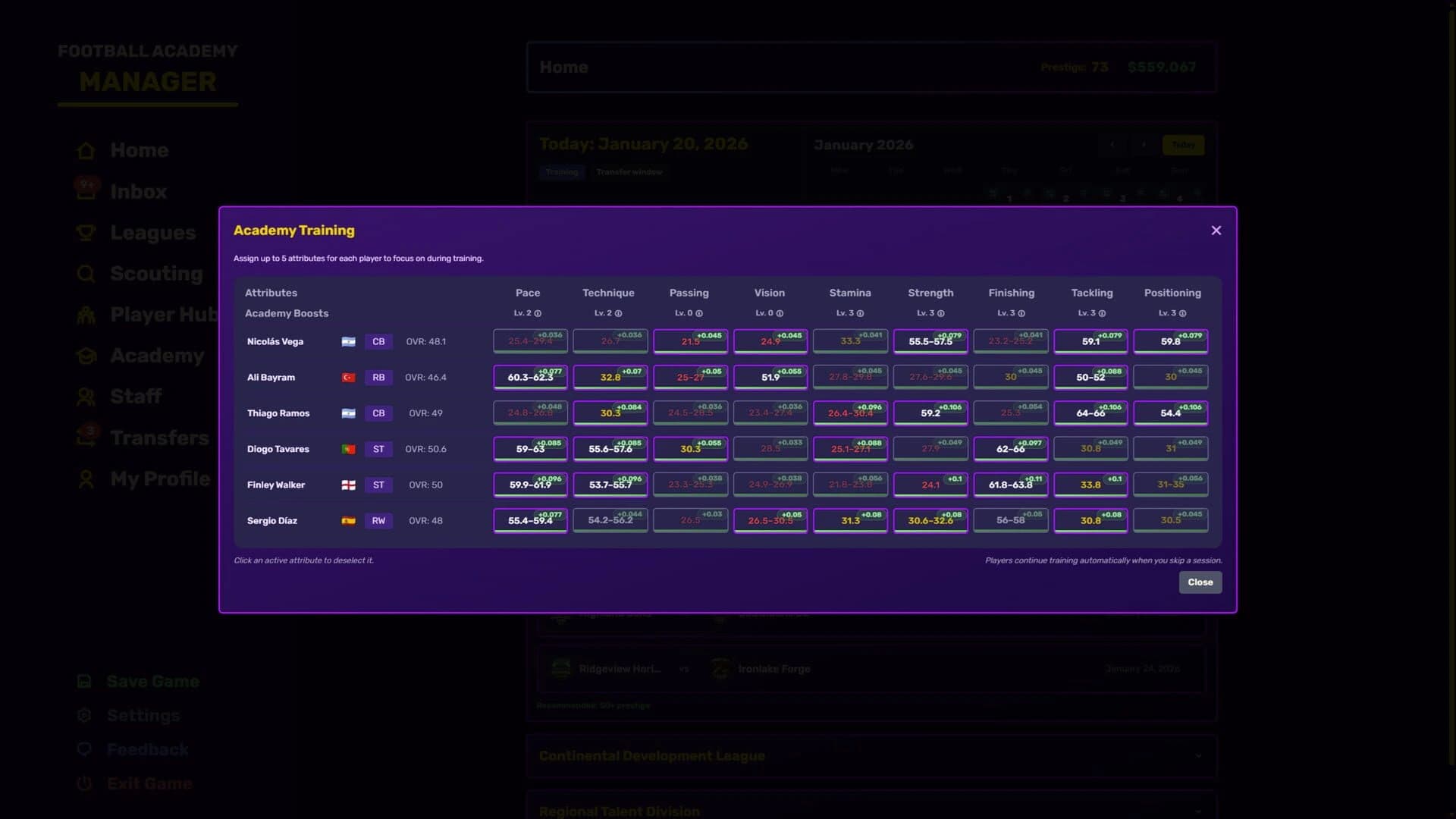 Football Academy Manager screenshot 1