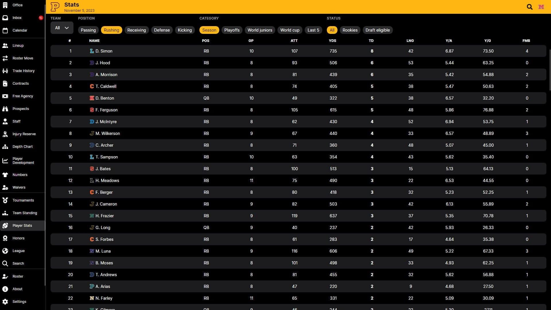 Football Legacy Manager 25 screenshot 4