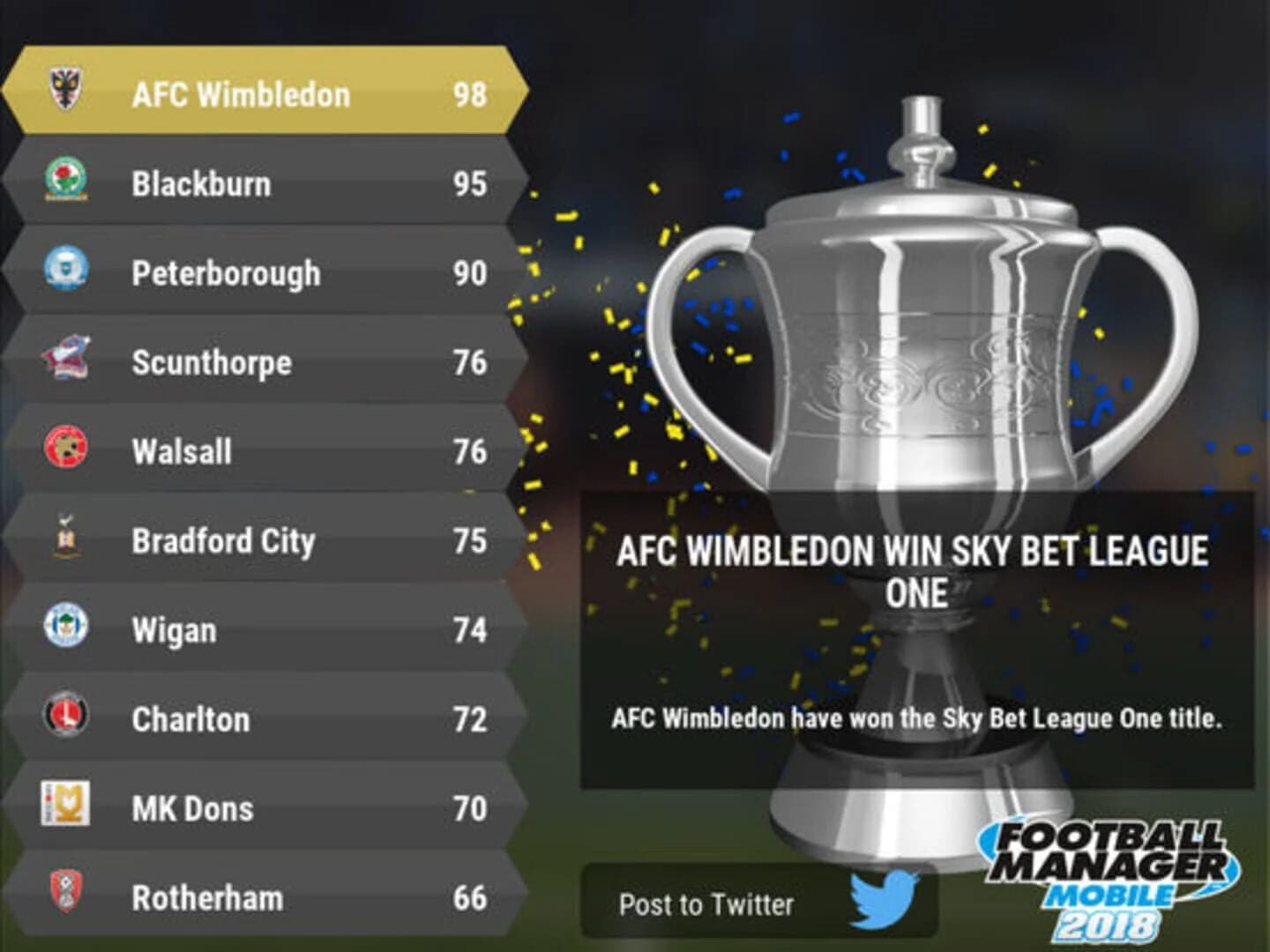Football Manager Mobile 2018 screenshot 4