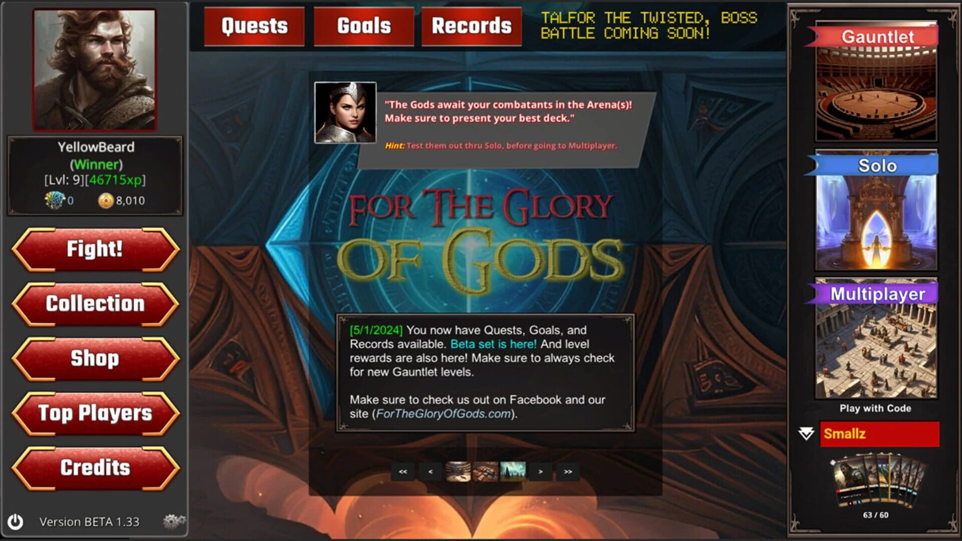 For the Glory of Gods TCG screenshot 2