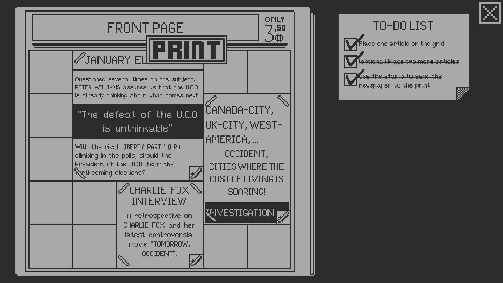 Front Page screenshot 1