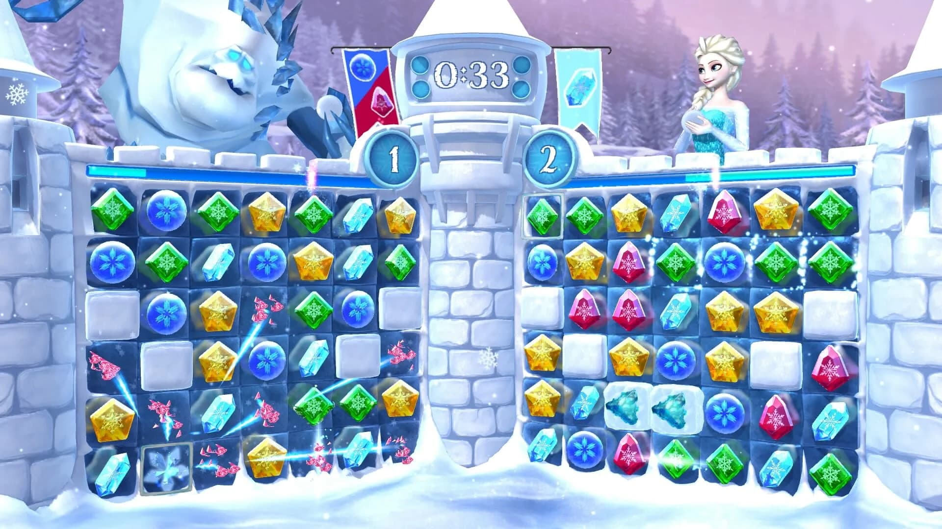 Frozen Free Fall: Snowball Fight screenshot 1