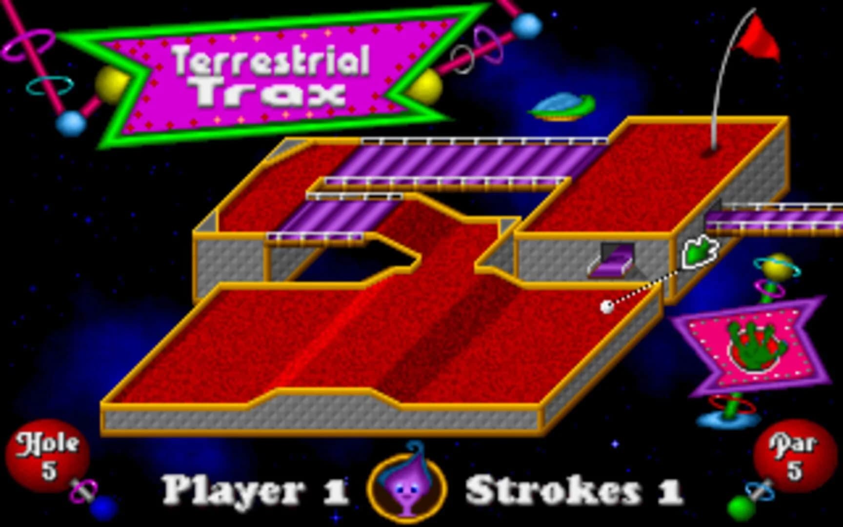 Fuzzy's World of Miniature Space Golf screenshot 1