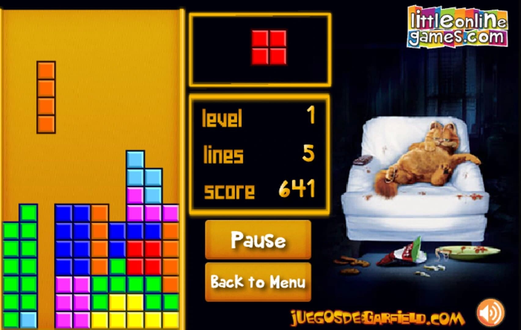 Garfield Tetris screenshot 1